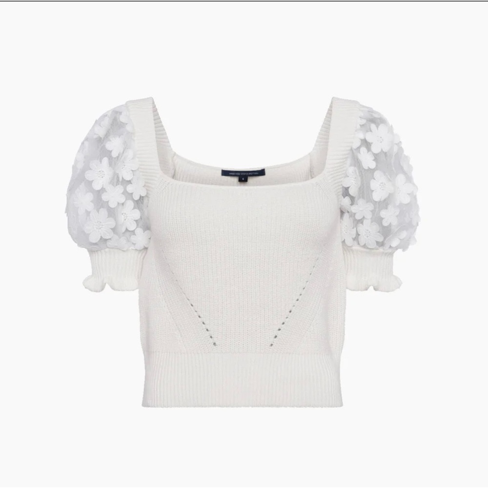 French Connection Juliet Mozart Caballo Puff Sleeve Sweater